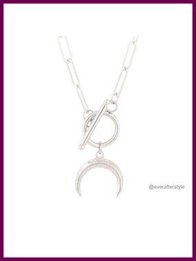 925 Sterling Silver Toggle Necklace Paperclip Chain Unisex Jewelry